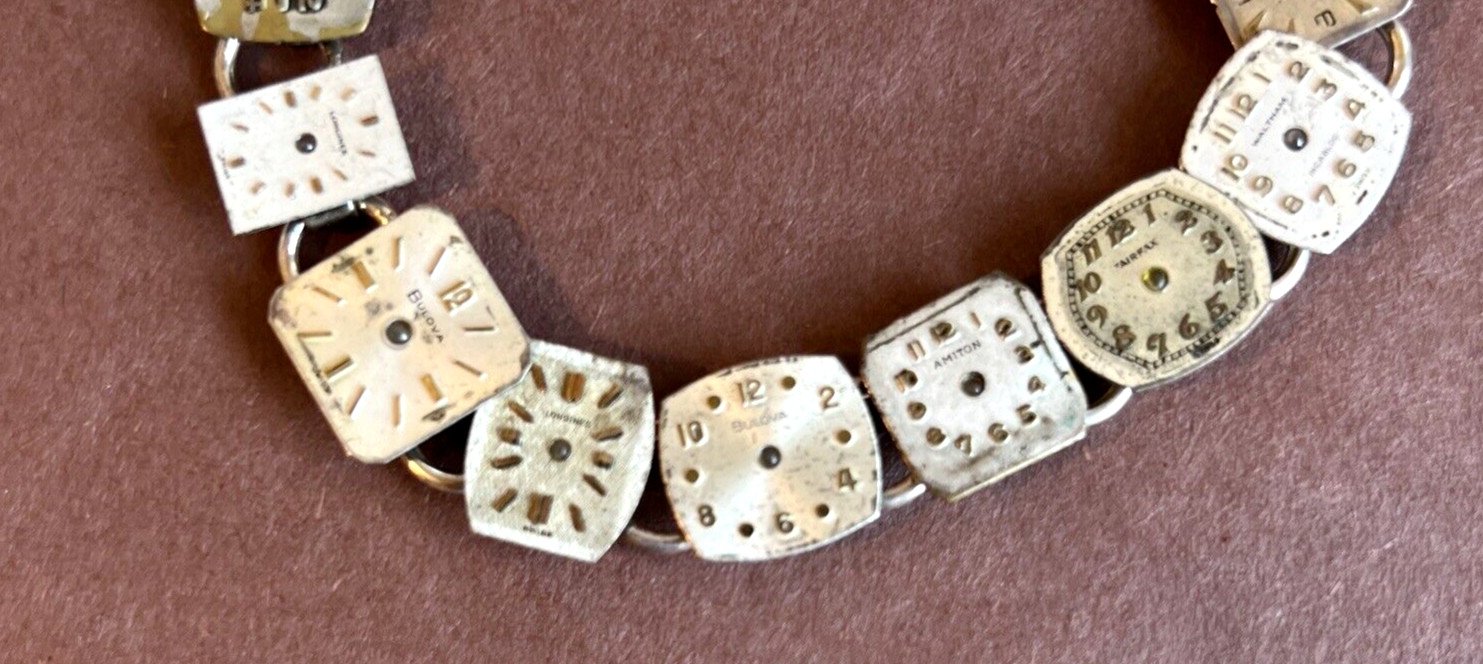 Unique Statement Vintage Multi Watch Face Bracele… - image 5