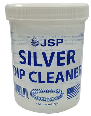 JSP SILVER DIP CLEANER  8 oz jars  with basket 24 jars(us155x24)