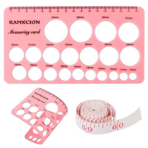 Nipple Ruler, Rulers for Flange Sizing Measurement Tool, Silicone Pink