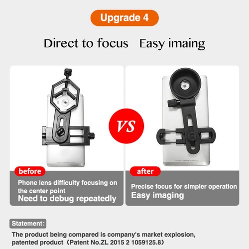 Universal Smart Phone Camera Clip Mount Spotting Scope Adapter Precise Focusing - Zdjęcie 17 z 22