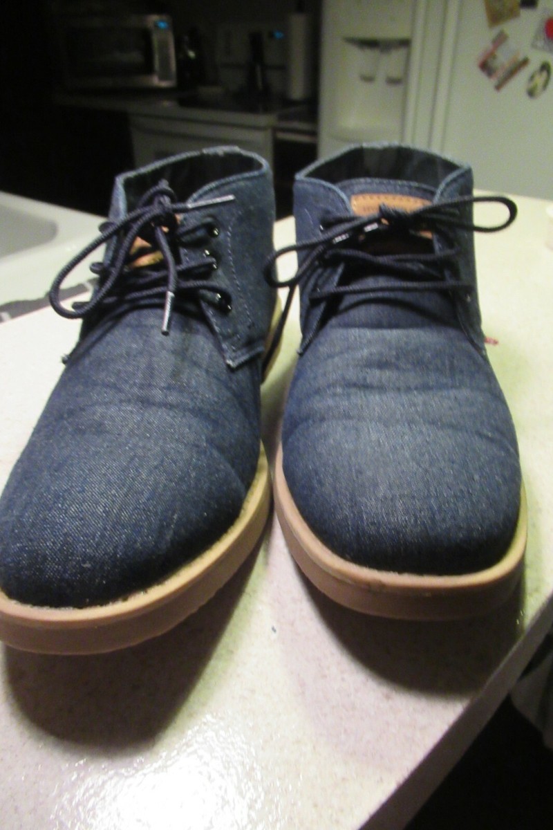 Levi Strauss & Co. Blue Denim Men\'s High-Top Chukka Boots Shoes Sneakers 10 Levi main image 4