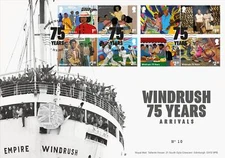 Official Windrush: 75 Years Stamps- Stamps and 50p BU Coin Cover & Royal Mint