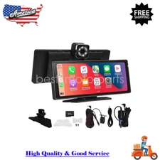 10.26 inch Wireless CarPlay Android Auto Screen Portable Car Stereo 4K Dash Cam