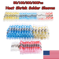 Solder Sleeve Seal Wire Connectors Heat Shrink Butt Splice Waterproof Terminals