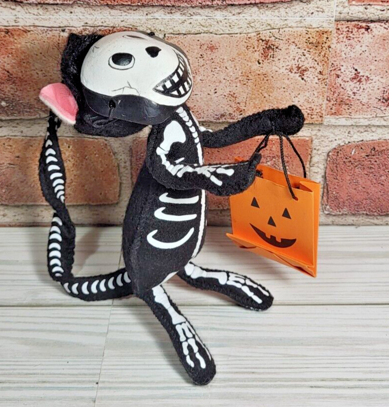 Annalee Halloween Mouse Skeleton Costume Trick or Treat 2006 Doll 6