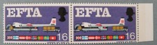 GB QEII 1967 EFTA 1/6 (Ord) - Listed Flaw - Broken Strut R13/6 - MNH