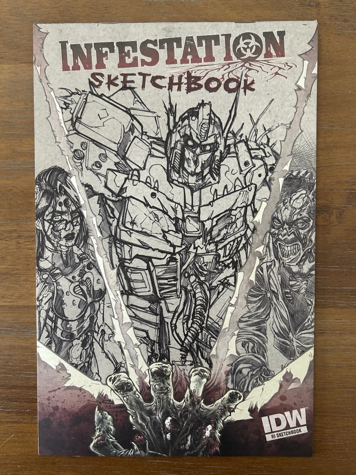 INFESTATION: SKETCHBOOK (IDW 2011) Artists' Collective, Vertical HORROR Art Book