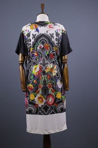 ETRO MILANO Multicolor Abstract Art Short Sleeve A-Line Knee Dress Size 44 - Picture 7 of 13