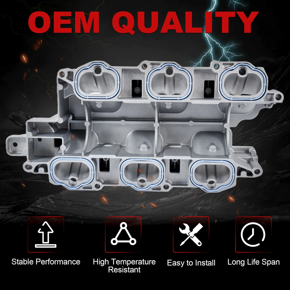 Full Aluminum Lower Intake Manifold For 2011-2020 Chrysler Dodge RAM Jeep V6 3.6 - Image 3 of 4