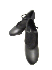 WOMEN CAPEZIO FAUX LEATHR BLACK MARY JANES TAP DANCE Shoes /LEATHER SOLES 9.5M