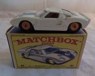 Matchbox Lesney 41 Ford G.T. Racing Car Original Karton
