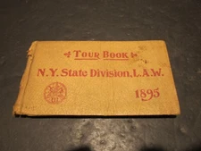 VINTAGE BICYCLE BOOK NYS DIVISION LEAGUE OF AMERICAN WHEELMEN BICYCLIST MAP 1895