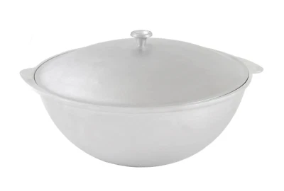 RUKAUF HQ Kazan Asia olla Tatarsky con tapa Kazan WOK 12 litros de aluminio fundido olla de camping