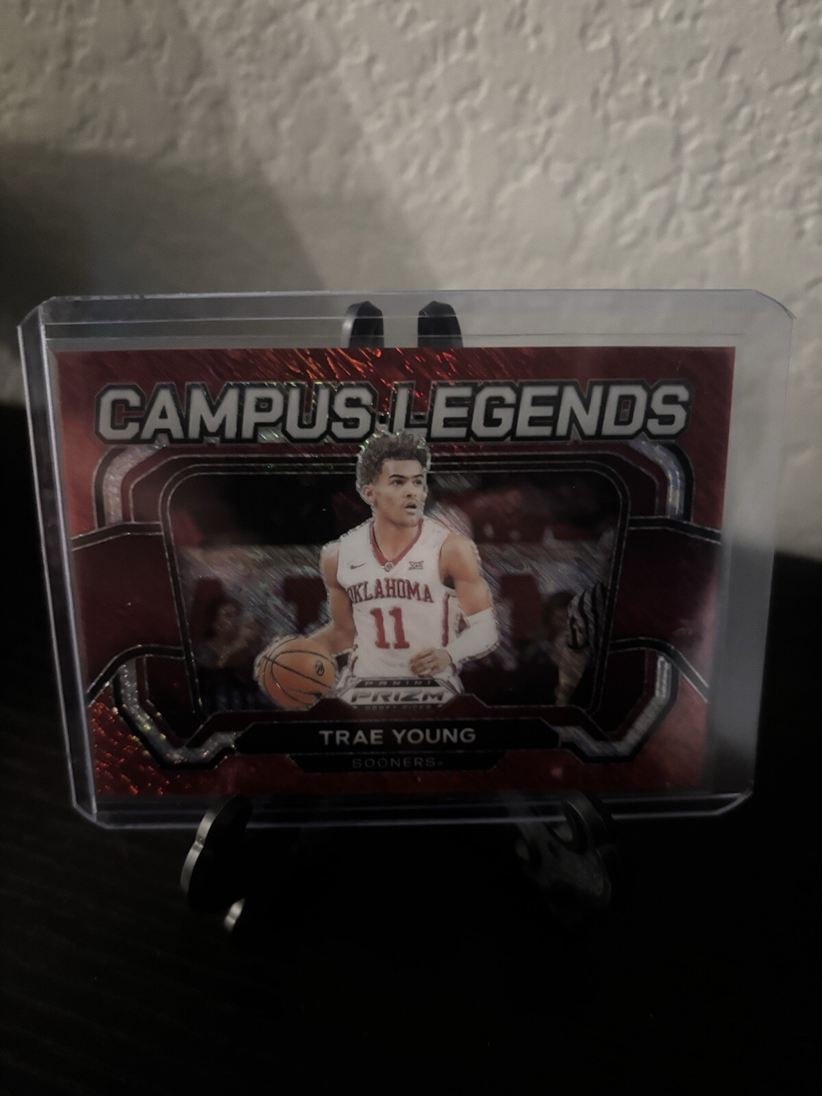 2024 Panini Prizm Draft Picks Trae Young Campus Legends Red Shimmer Variation /9