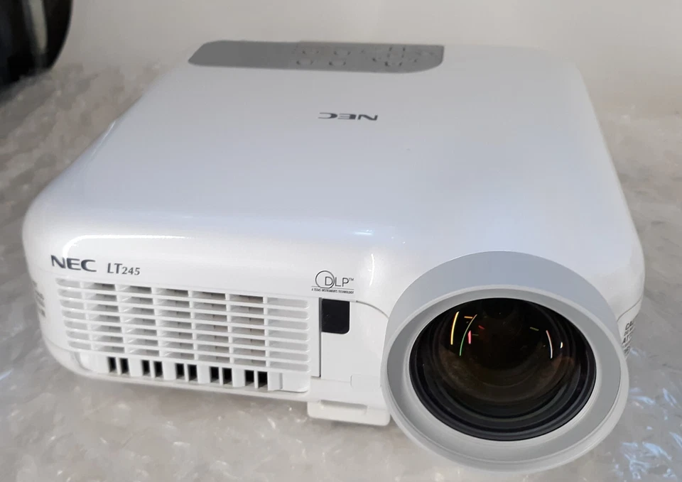 NEC LT245 Multimedia Projector 2200Lumens 977H w/ VGA Cable + Power Cord - Image 3 of 4
