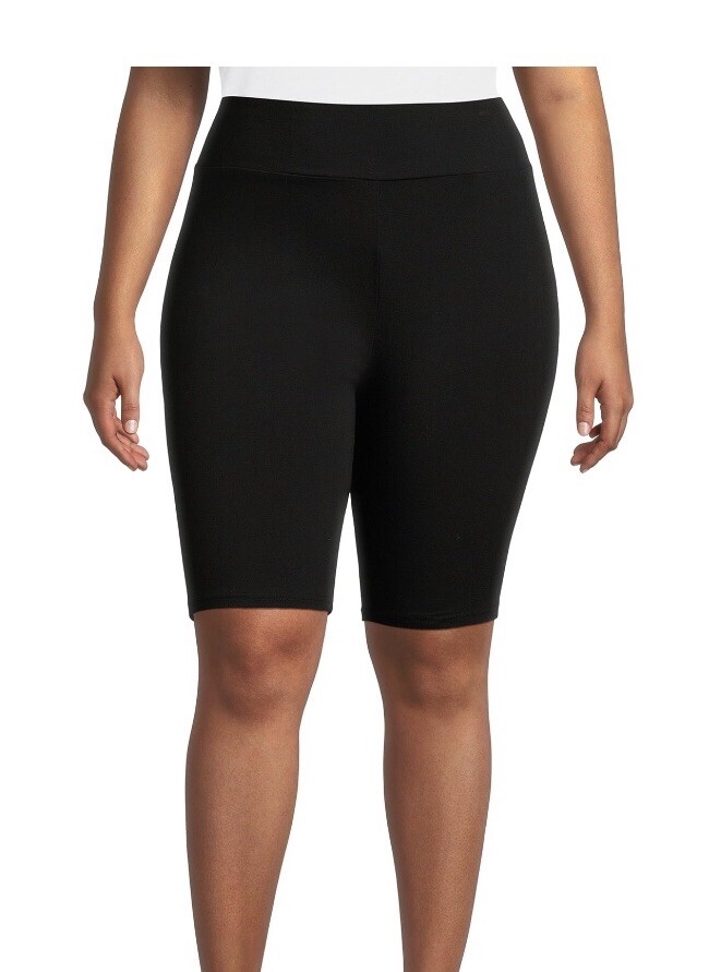 TERRA & SKY Biker Shorts Size 3X 24W-26W Cotton Spandex Pull On  Womens NWOT-image