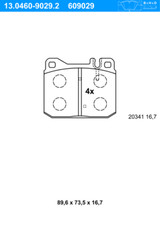 ATE BREMSSCHEIBEN Ø278mm + BREMSBELÄGE VORNE FÜR MERCEDES S-KLASSE W126 SL R107