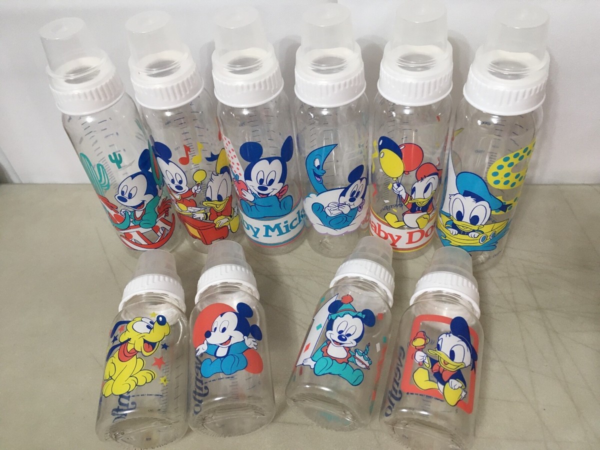 Vintage 1984 Evenflo Baby Bottle Disney Mickey Mouse Gerber Top