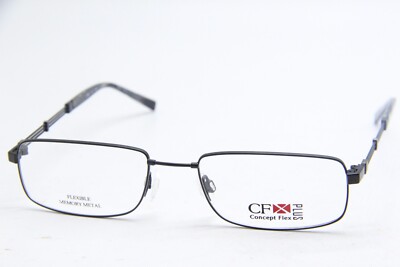 NEW CHARMANT CONCEPT FLEX PLUS CF CX 11411 BK BLACK AUTHENTIC EYEGLASSES 55-19