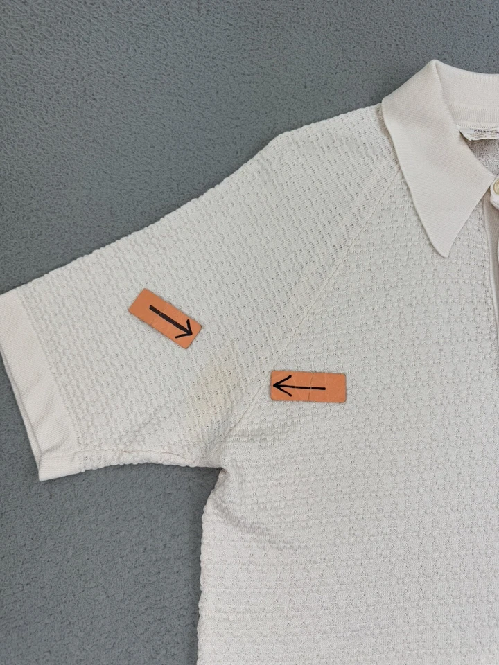 Camisa Tejida L De Colección Años 60 70 Donegal Coleseta Para Hombre Paquete Rata Hombres Locos Foto 2 de 4