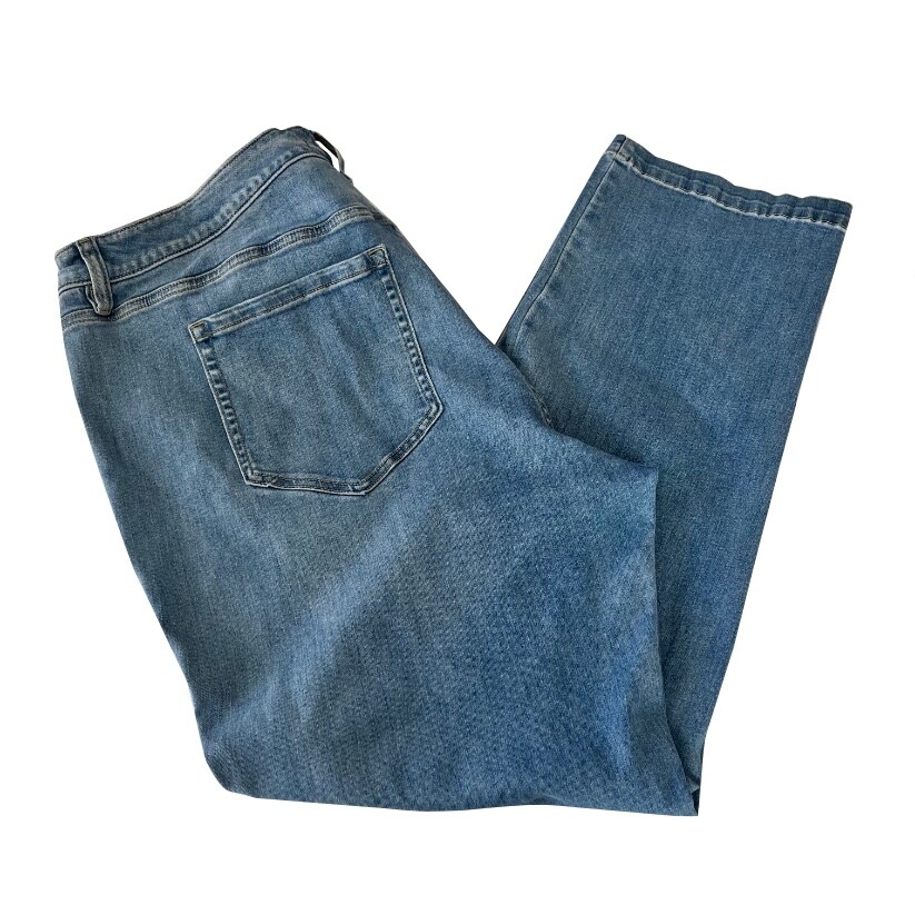 Womens Lane Bryant Size 24 Mid Rise Straight Leg Jeans Signature