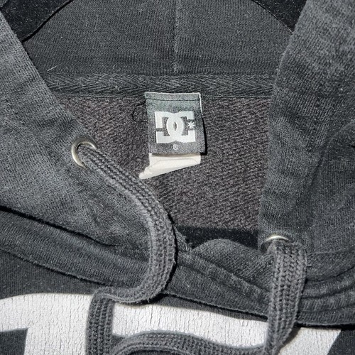DC Shoes Y2k Skate Hoodie Black Pullover American Flag Graphic Size Large/XL - Picture 7 of 7