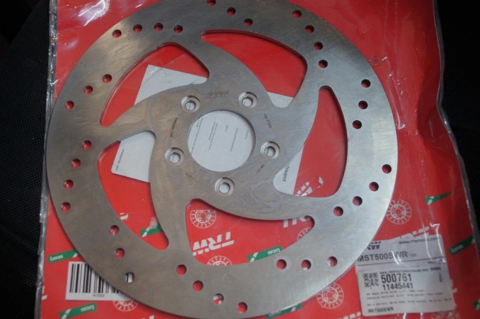 COPPIA DISCHI FRENO ANTERIORI HARLEY DAVIDSON FLHT FXDL FHLX FLHR RH XL1200 TRW MST500S - Immagine 3 di 4