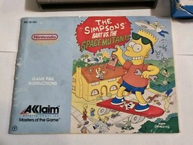 The Simpsons Bart vs. the Space Mutants (Nintendo NES 1991) Complete With Manual