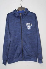 PHILADELPHIA 76ers Full Zip Jacket Hooded Double Sided Men Size XL / UNK