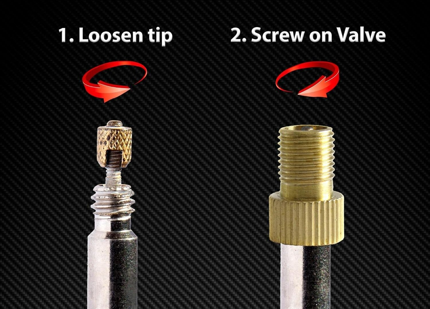 (2 pcs) Brass Presta to Schrader Valve Adapters - Combined Shipping Available