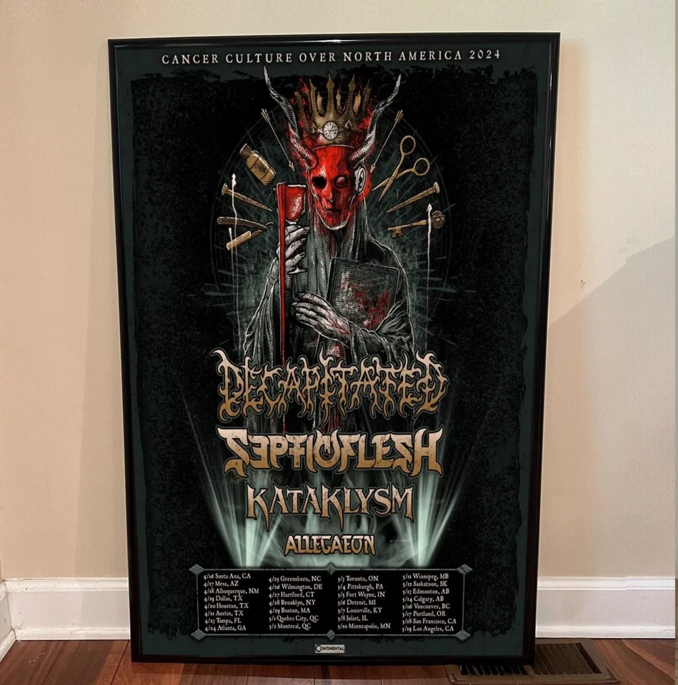 Decapitated + Septicflesh Tour 2024 Poster, Home Decor