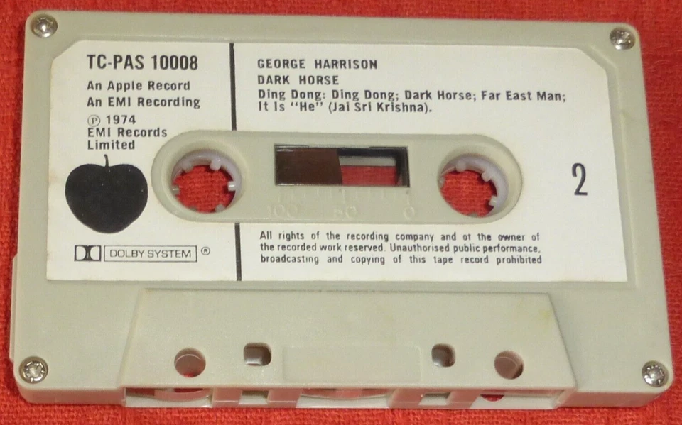 GEORGE HARRISON (THE BEATLES)-1974 CASSETTE TAPE WITH PAPER LABELS - DARK HORSE - Image 2 of 4