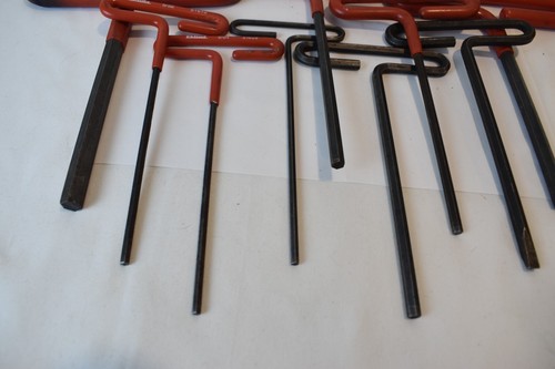 Eklind Tools 9 Piece SAE T handle Hex Allen Key Set USA Red - Picture 5 of 7