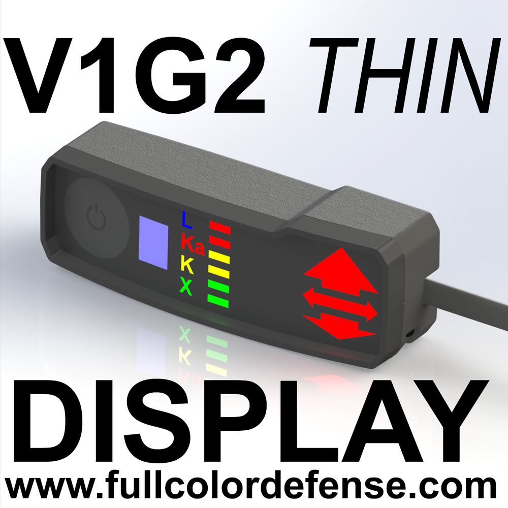 THIN COLOR V1G2 GEN2 Valentine One Concealed Display!! Rear or Side Cord