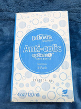 Dr. Brown's Anti-Colic Options Narrow Baby Bottles 4 oz 4 Pack Level 1 Nipple