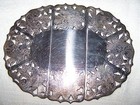 VTG ANTIQUE RAIMOND OVAL ADJUSTABLE EXPANDABLE SILVER PLATE TRIVET Feet Floral — photo 2