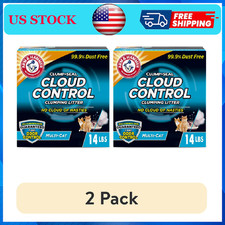  2 pack ARM  HAMMER Cloud Control Multi-Cat Clumping Cat Litter with Hypoaller