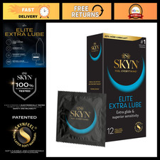 Ultra-Thin Extra Lube Condoms 12 Count - Latex-Free, Silky Lubricated Protection
