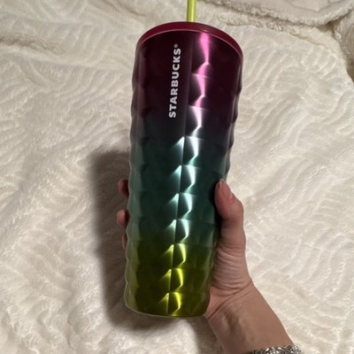 Starbucks Gradient Geometric Multicolor Insulated Tumbler 24oz Reusable Straw