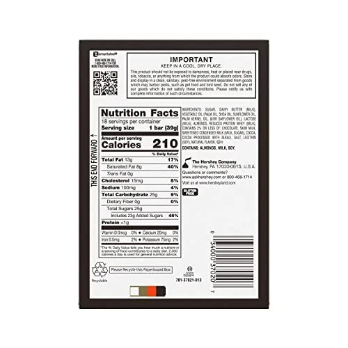 Barritas de caramelo de chocolate y café con mantequilla crujiente Skor, 1,4 OZ (18 unidades) Foto 2 de 4