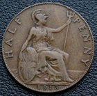1913 George V Half Penny — photo from another recent sale