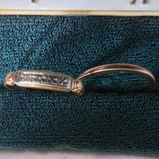  Antique Mid Century 1947 14K Gold Wedding Ri...