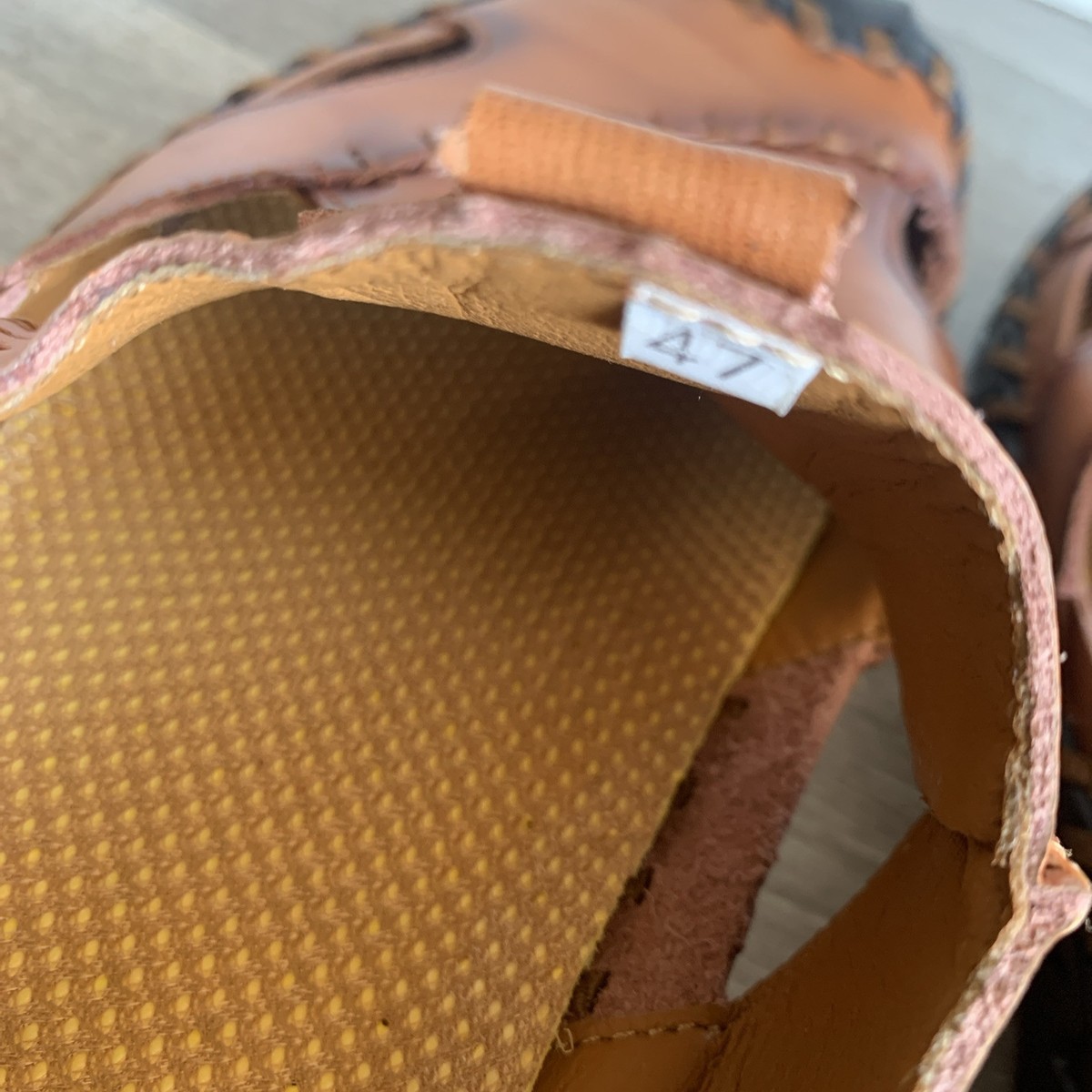 HSY Fashion 100% Caoutchouc Leather Closed Toe Sandal Brown 