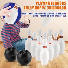 Set da bowling per bambini, 10 birilli, 2 giochi con la palla, per bambini