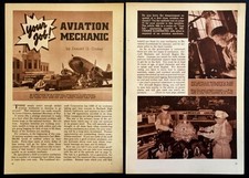 American Airlines Mechanics 1940 pictorial DC...