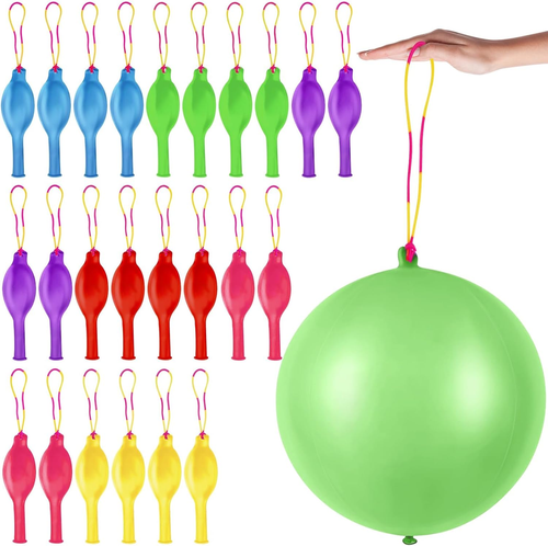 24 Pcs Multicolor Punch Balloons Bounce with Rubber Band Handle Heavy Duty for B - Picture 12 of 12
