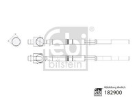 Febi Bilstein Axialgelenk, Spurstange 182900
