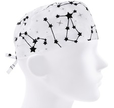 Scrub caps men, surgical cap, scrub hats stars, surgery hat space, constellation