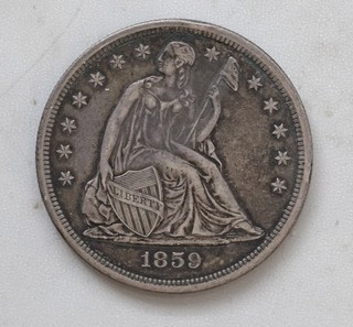 1859 O Seated Liberty Silver Dollar Crusty and Original