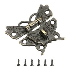 Hasp Latch 43 x 50mm Butterfly Decorative Retro Box Toggle Latch Bronze